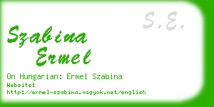 szabina ermel business card